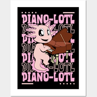 Pianolotl - Axolotl at the piano Posters and Art